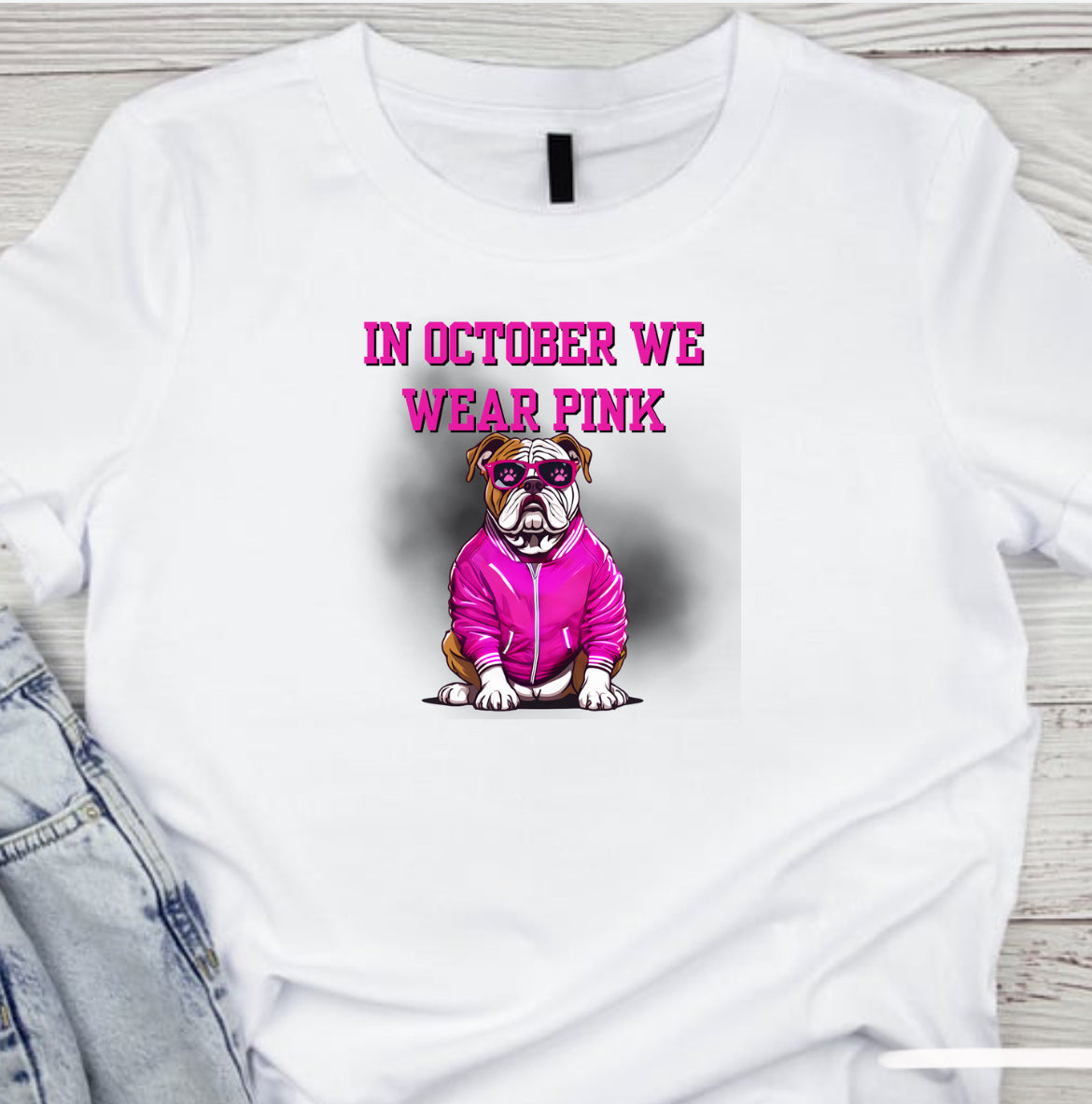 In October Bulldog T-shirt