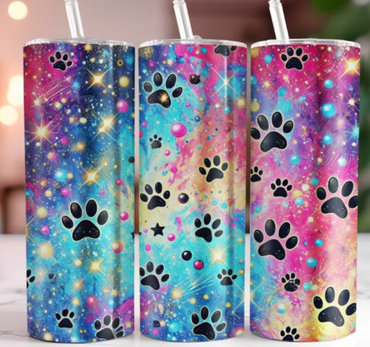 Colorful Paw Tumbler